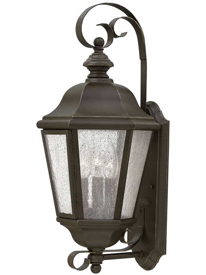 Edgewater Tall 10 inch Outdoor Wall Sconce in Oil-Rubbed Bronze.